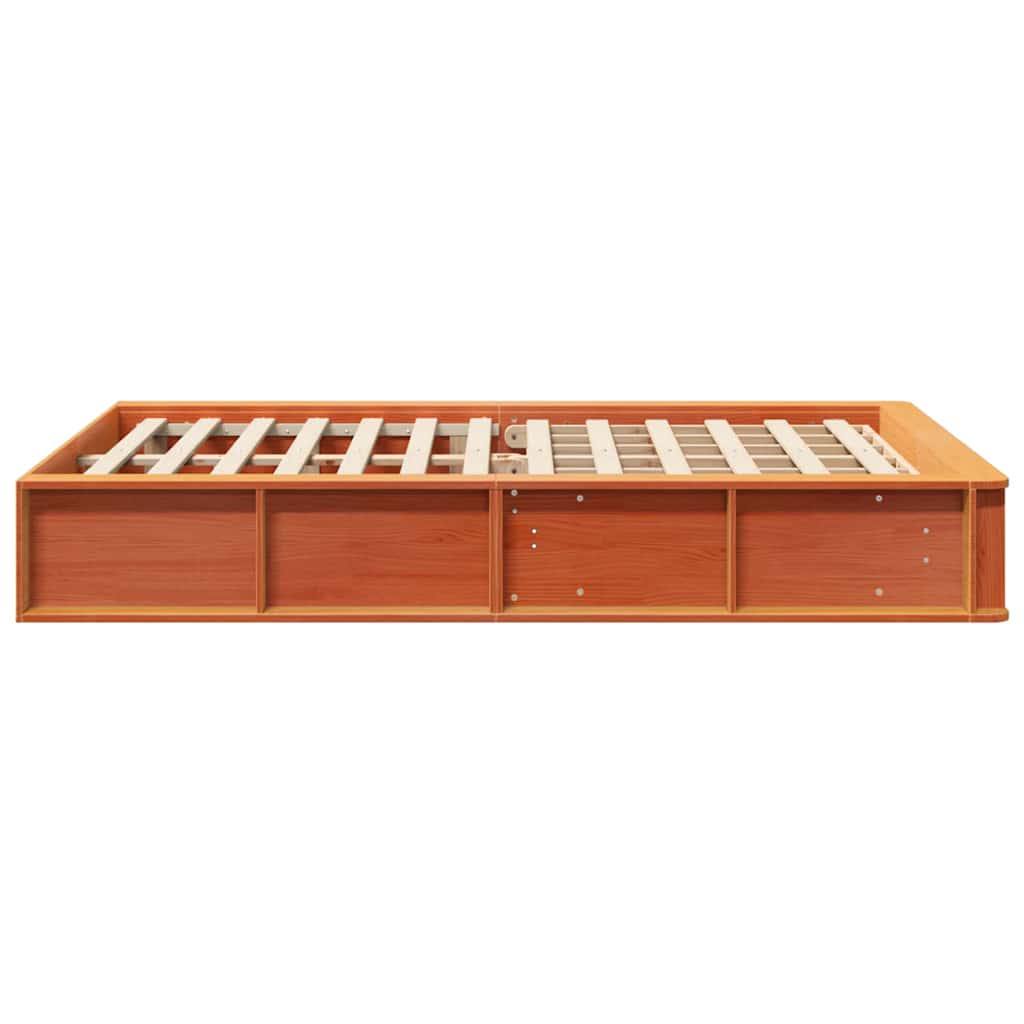 Cadre de lit Cire marron 140 x 200 cm Bois de pin massif - XIOS