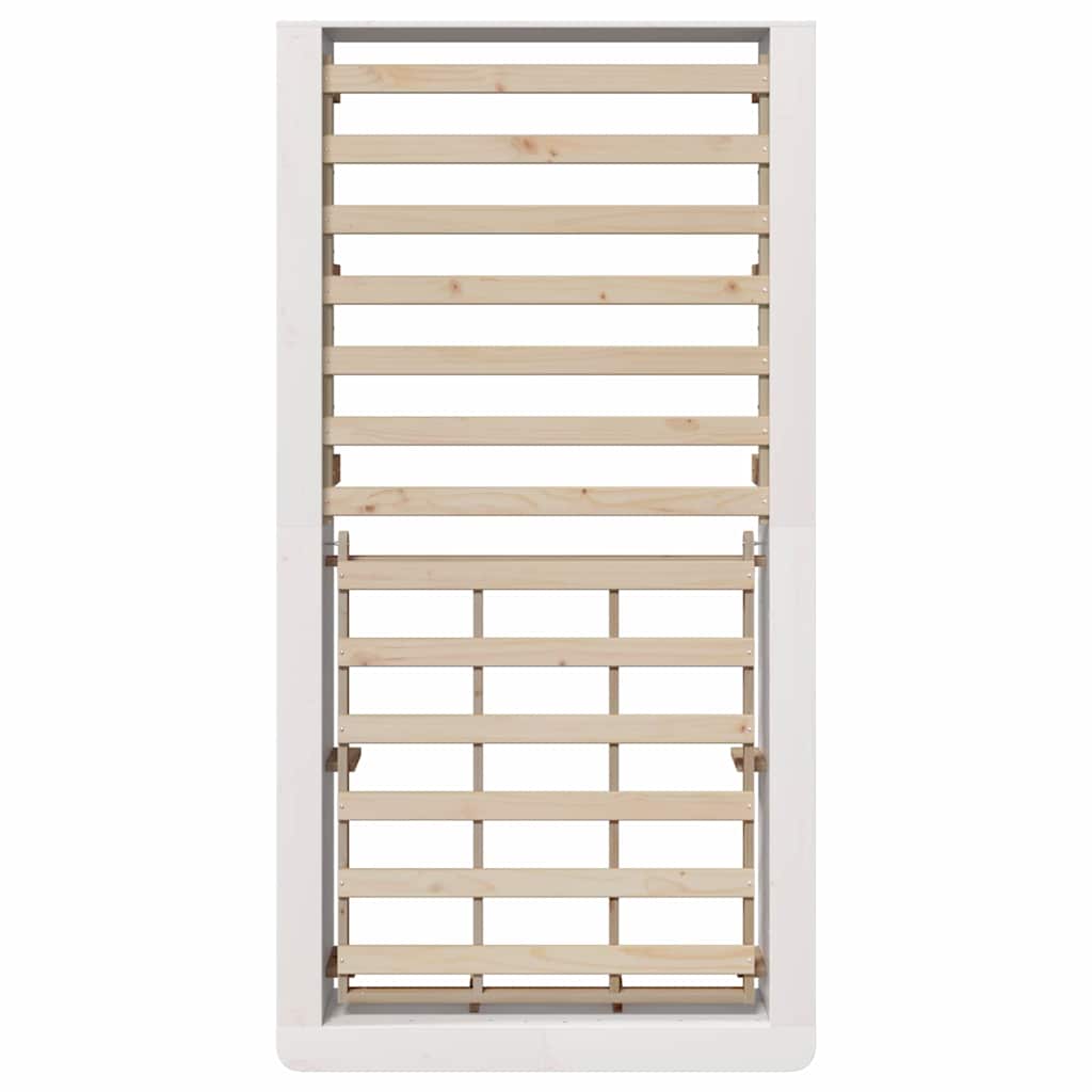 Cadre de lit avec stockage Blanc 80 x 200 cm bois