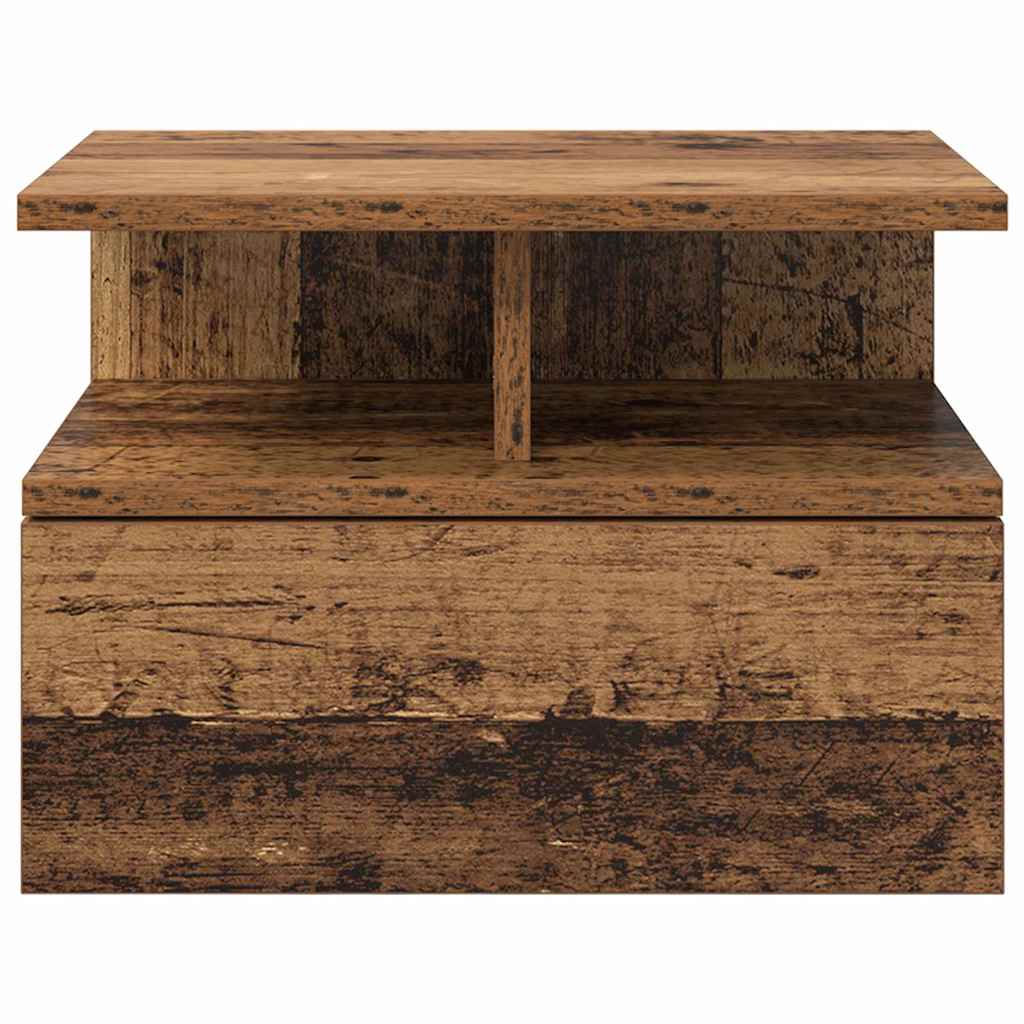 Table de nuit flottante 2 pcs Bois ancien 40 x 31 x 27 cm - XIOS