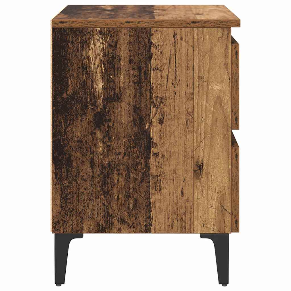 Cabinet de chevet 2 pcs Bois ancien 40 x 35 x 50 cm - XIOS