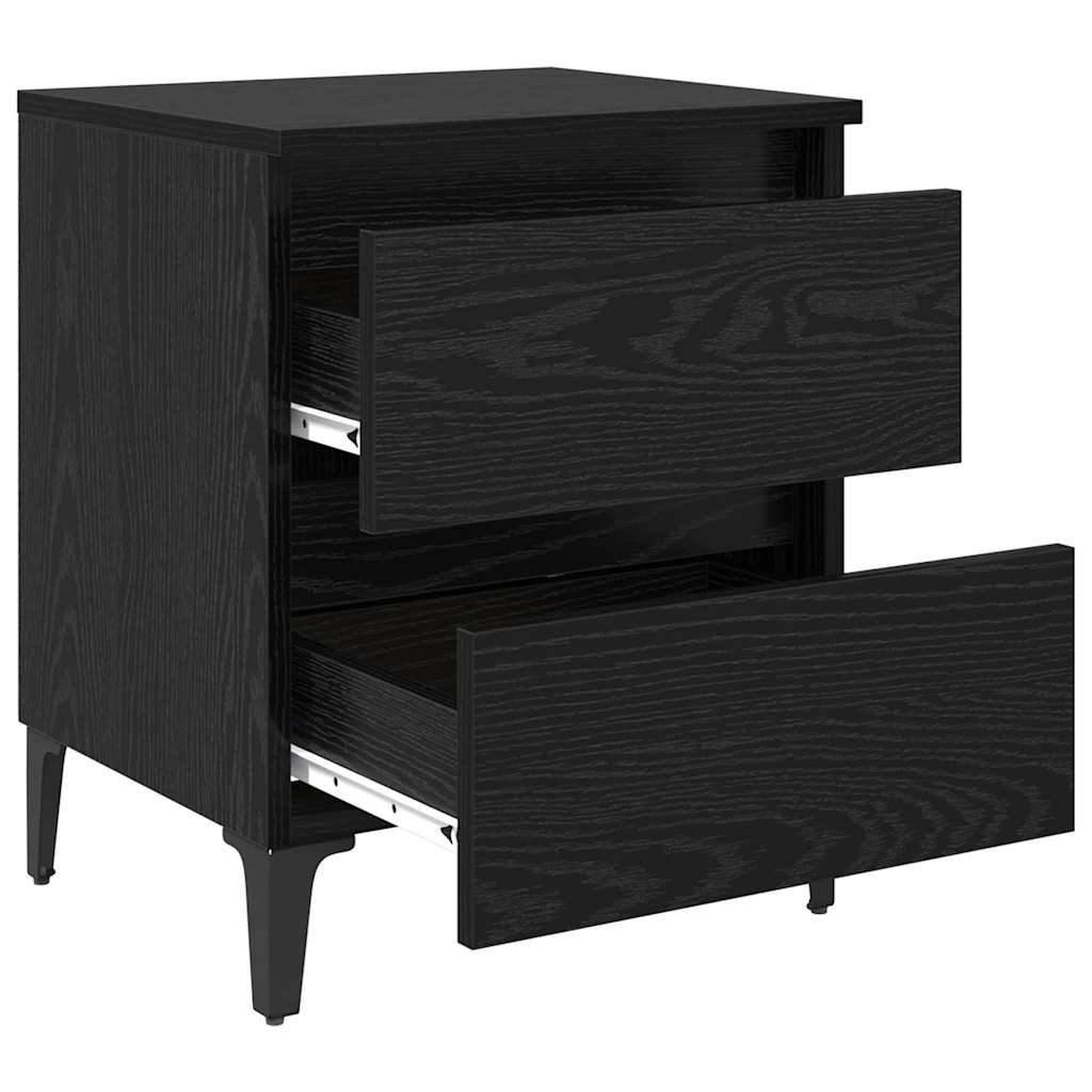 Cabinet de chevet 2 pcs Chêne noir 40 x 35 x 50 cm - XIOS