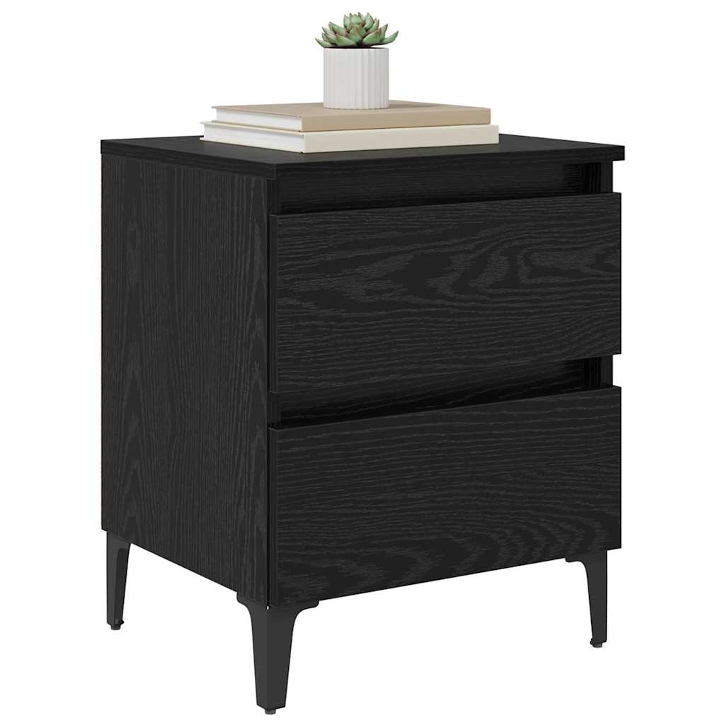 Cabinet de chevet 2 pcs Chêne noir 40 x 35 x 50 cm - XIOS