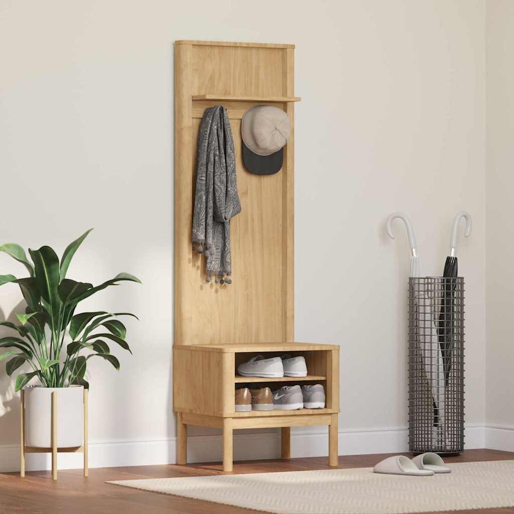 Meuble de couloir FLORO Cire marron 50 x 40 x 158 cm - XIOS