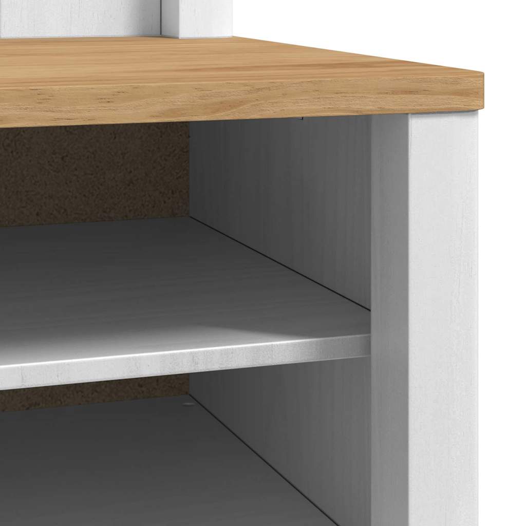 Meuble de couloir avec étagère FLORO Blanc 50 x 40 x 158 cm - XIOS