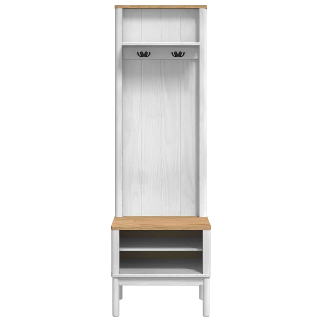 Meuble de couloir avec étagère FLORO Blanc 50 x 40 x 158 cm - XIOS