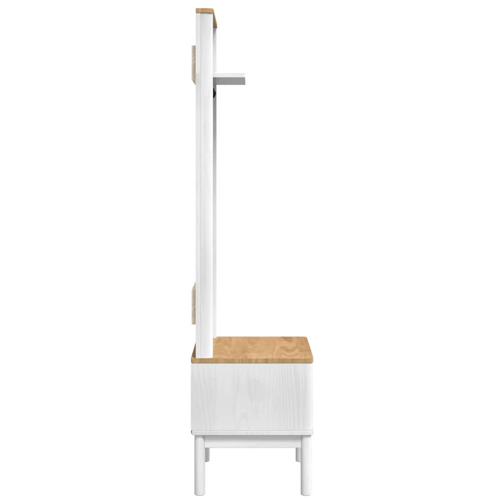 Meuble de couloir avec étagère FLORO Blanc 50 x 40 x 158 cm - XIOS