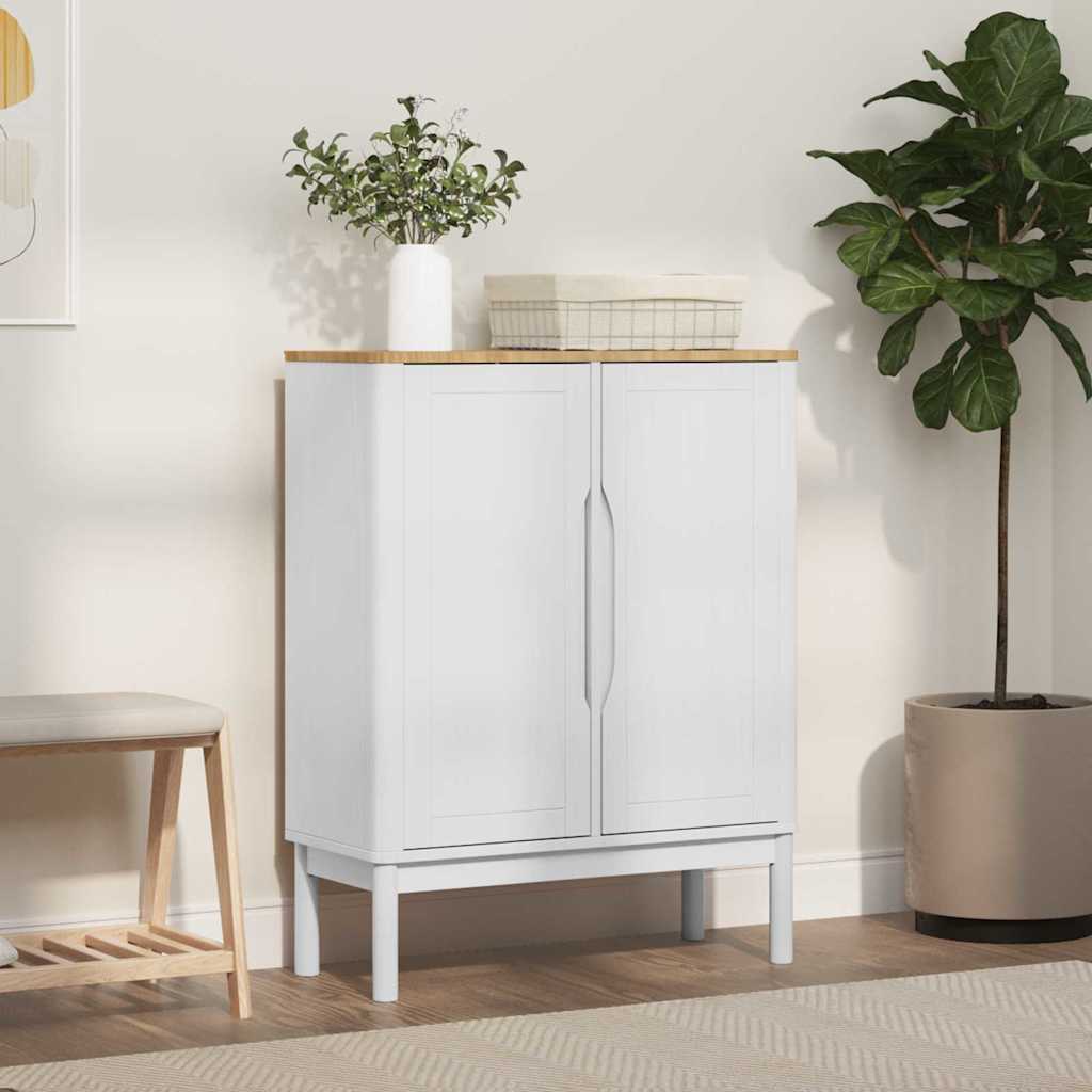 Buffet FLORO Blanc 70 x 30 x 70,5 cm Bois de Pin Massif - XIOS