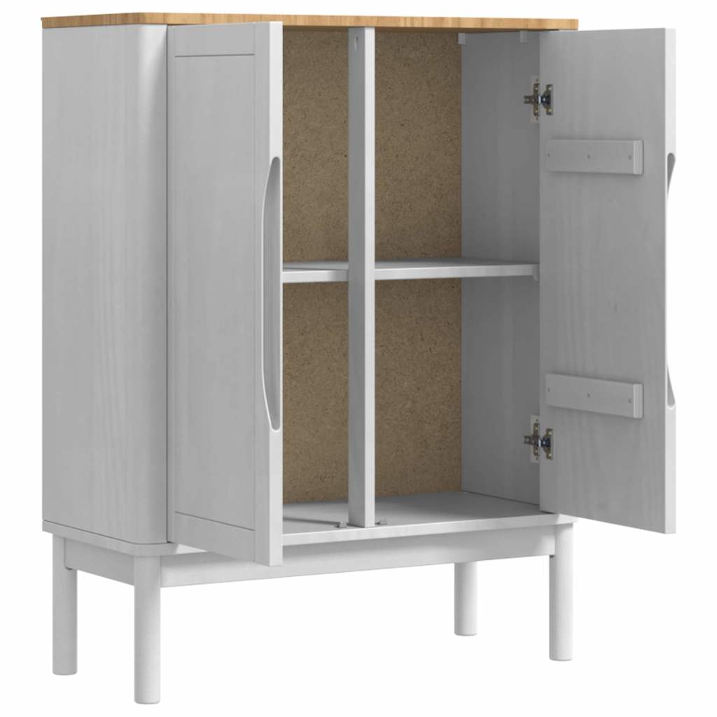 Buffet FLORO Blanc 70 x 30 x 70,5 cm Bois de Pin Massif - XIOS
