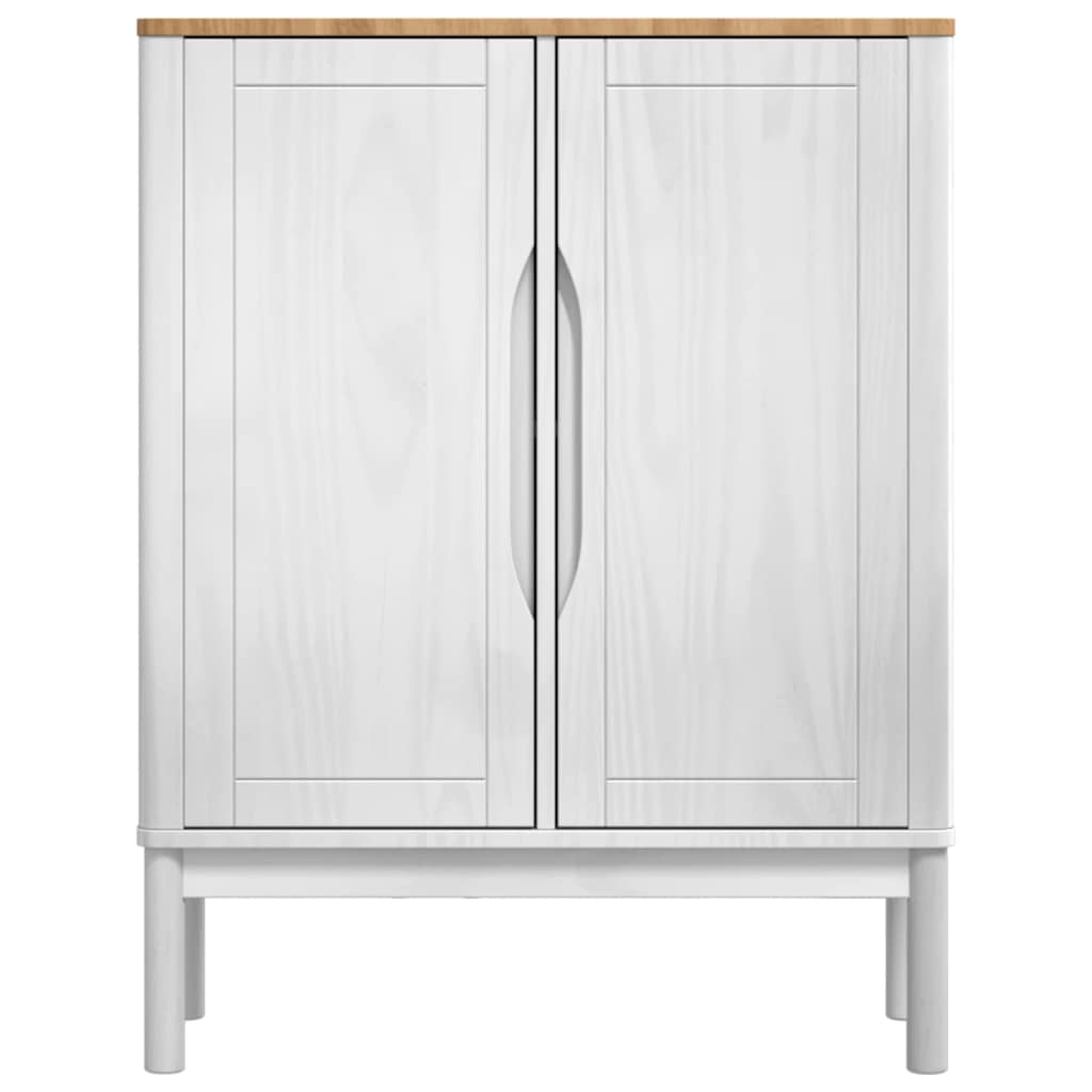 Buffet FLORO Blanc 70 x 30 x 70,5 cm Bois de Pin Massif - XIOS