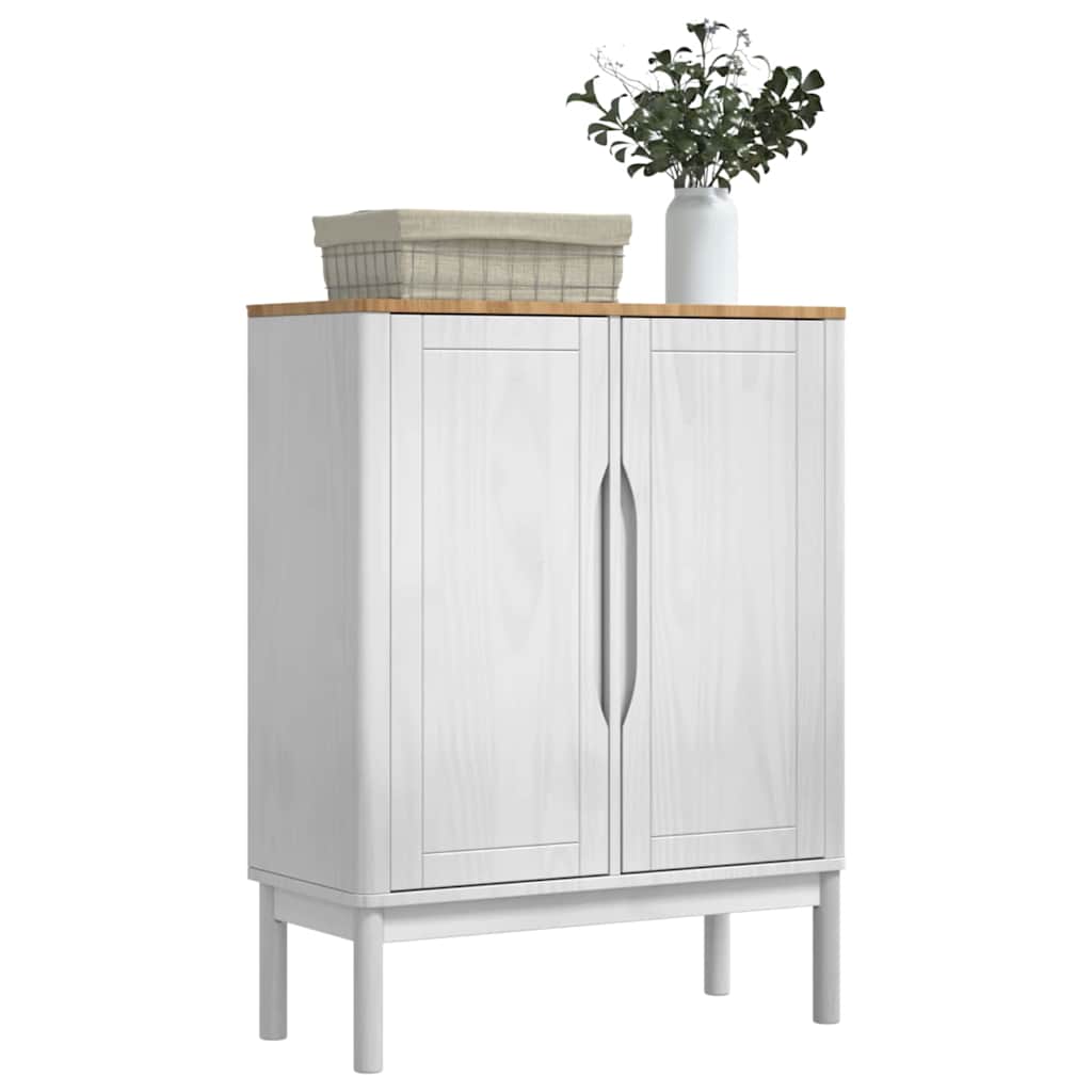 Buffet FLORO Blanc 70 x 30 x 70,5 cm Bois de Pin Massif - XIOS