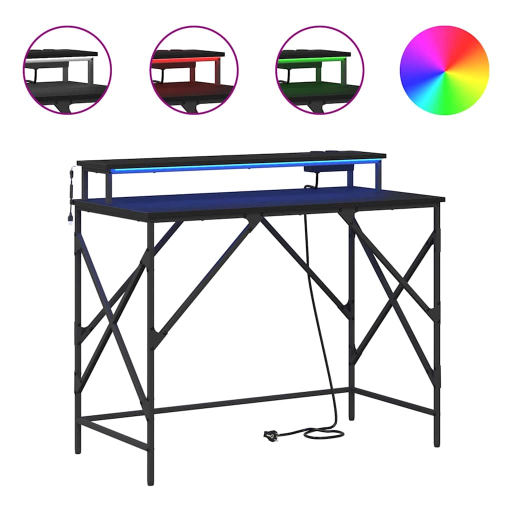 Bureau Chêne noir 100 x 50 x 86.5 cm Bois d'ingénierie - XIOS