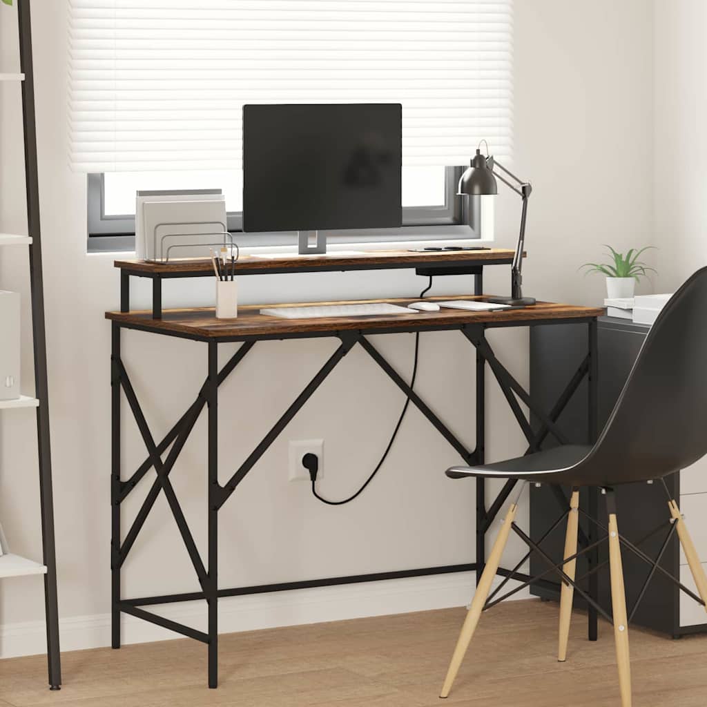 Bureau Chêne fumé 100 x 50 x 86.5 cm Bois d'ingénierie - XIOS