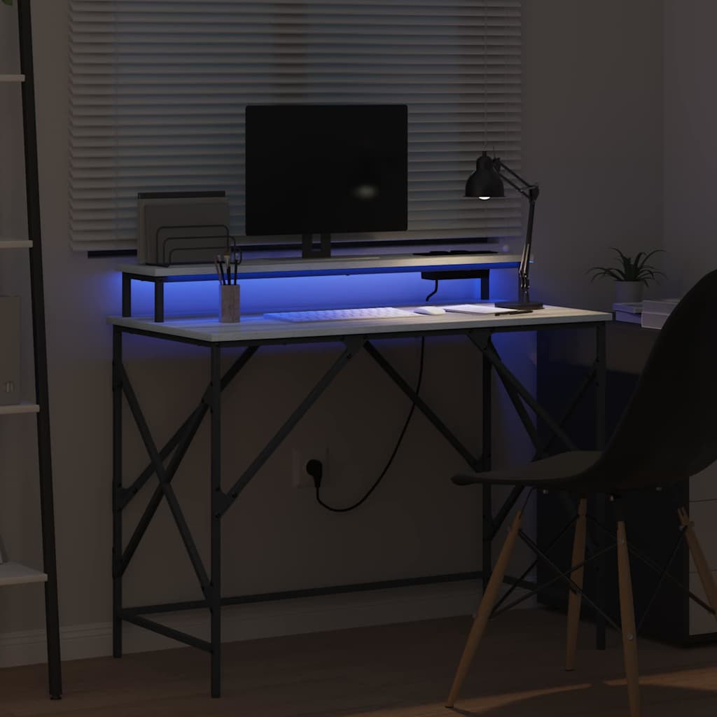 Bureau Sonoma gris 100 x 50 x 86.5 cm Bois d'ingénierie - XIOS