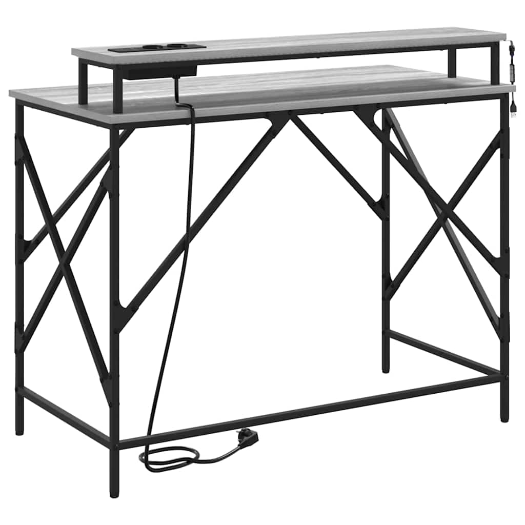 Bureau Sonoma gris 100 x 50 x 86.5 cm Bois d'ingénierie - XIOS