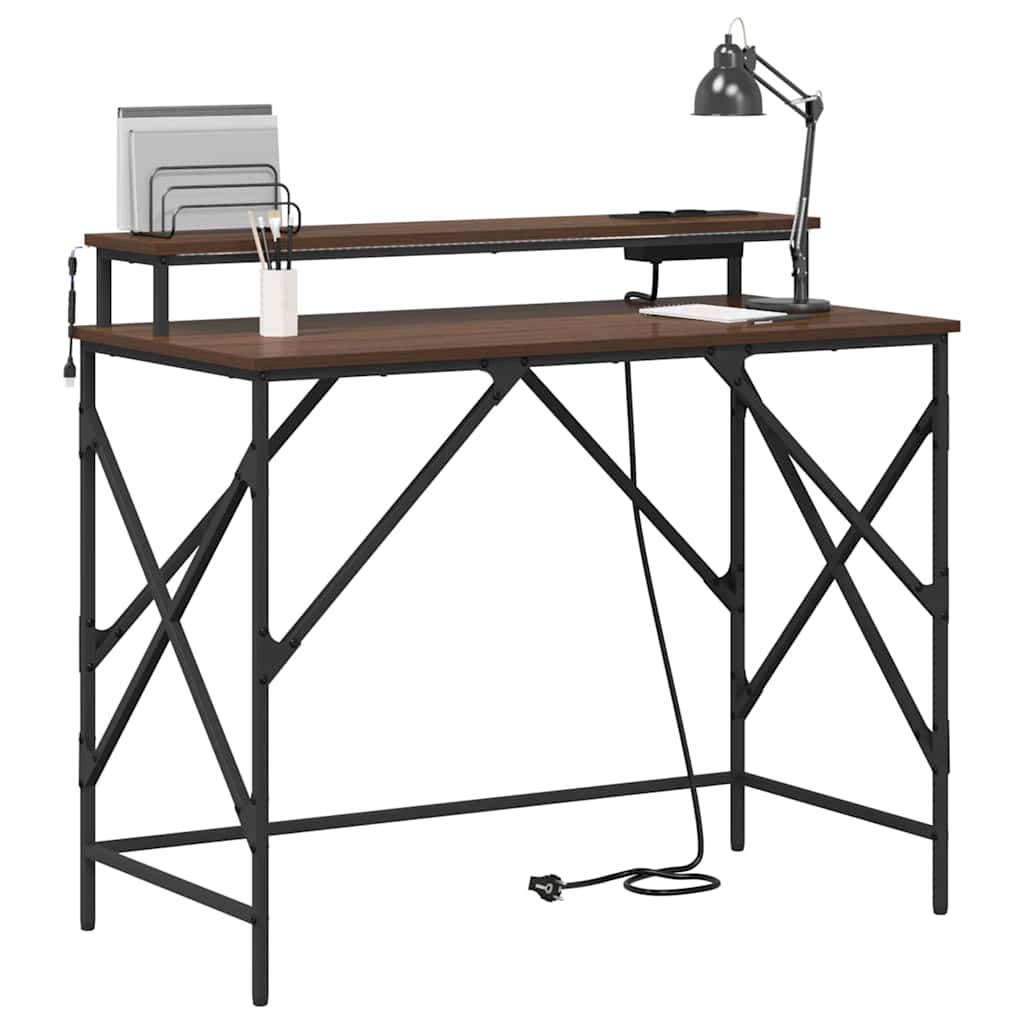 Bureau Chêne marron 100 x 50 x 86.5 cm Bois d'ingénierie - XIOS