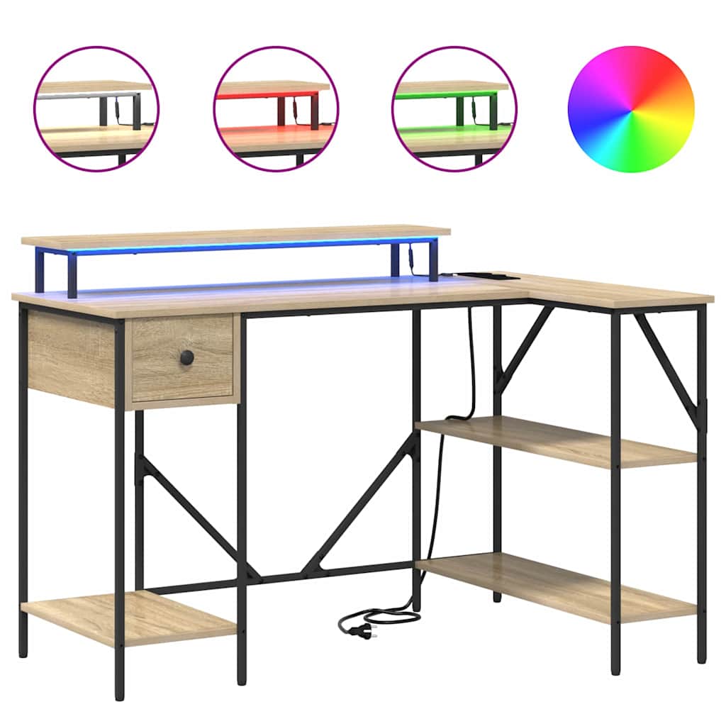 Bureau Chêne sonoma 120 x 79 x 86.5 cm Bois d'ingénierie - XIOS