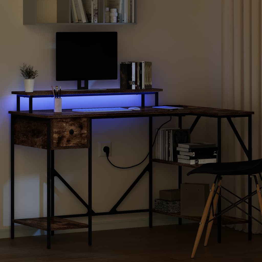 Bureau Chêne fumé 120 x 79 x 86.5 cm Bois d'ingénierie - XIOS