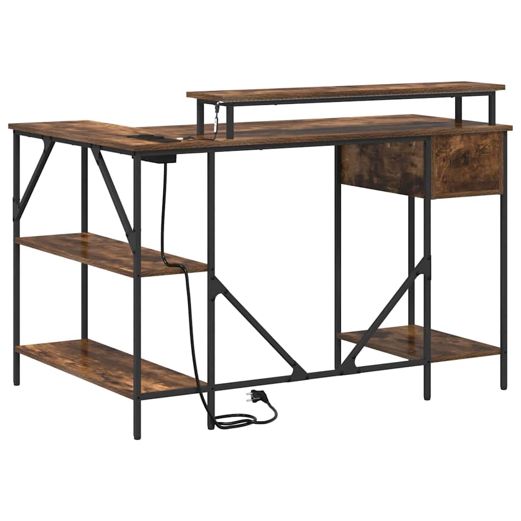 Bureau Chêne fumé 120 x 79 x 86.5 cm Bois d'ingénierie - XIOS