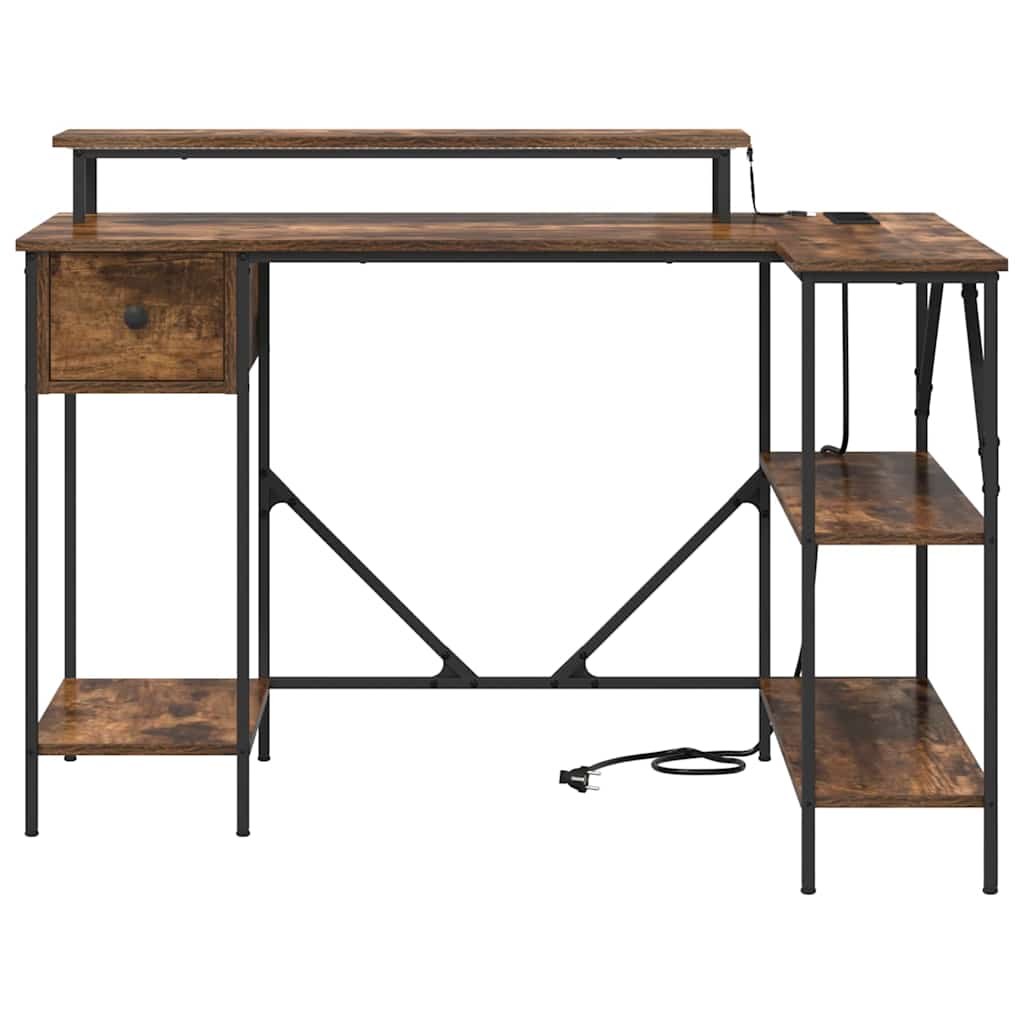Bureau Chêne fumé 120 x 79 x 86.5 cm Bois d'ingénierie - XIOS