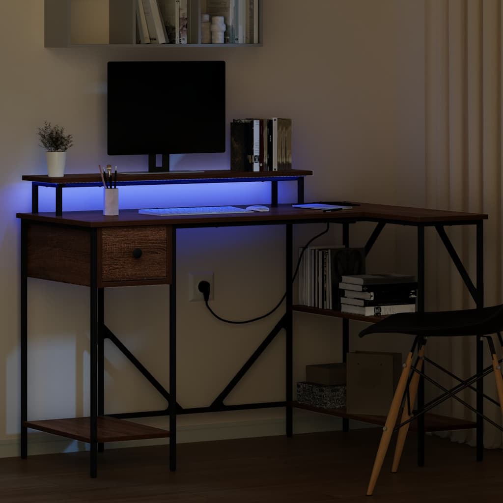 Bureau Chêne marron 120 x 79 x 86.5 cm Bois d'ingénierie - XIOS