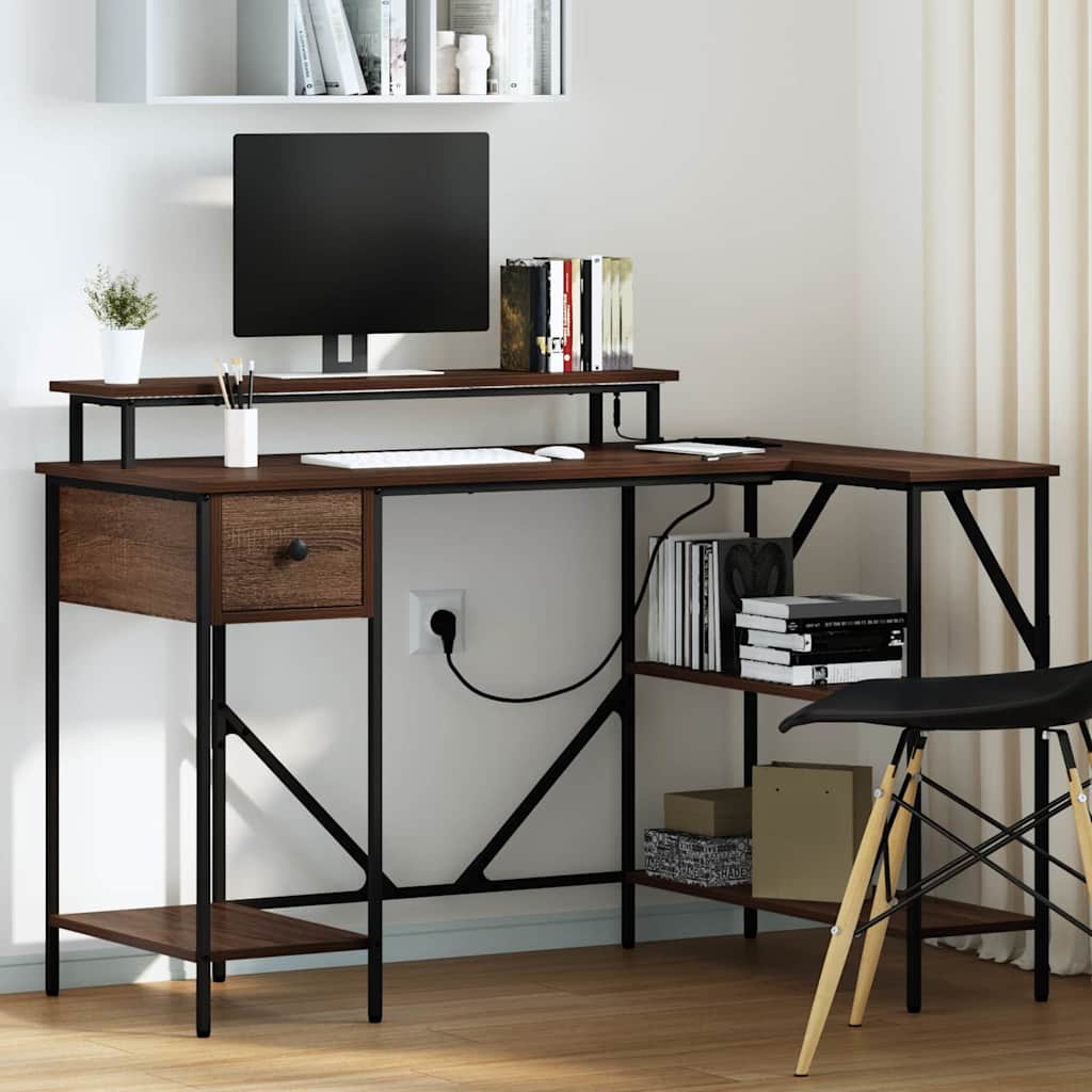 Bureau Chêne marron 120 x 79 x 86.5 cm Bois d'ingénierie - XIOS