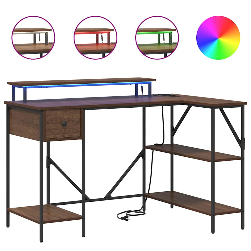 Bureau Chêne marron 120 x 79 x 86.5 cm Bois d'ingénierie - XIOS