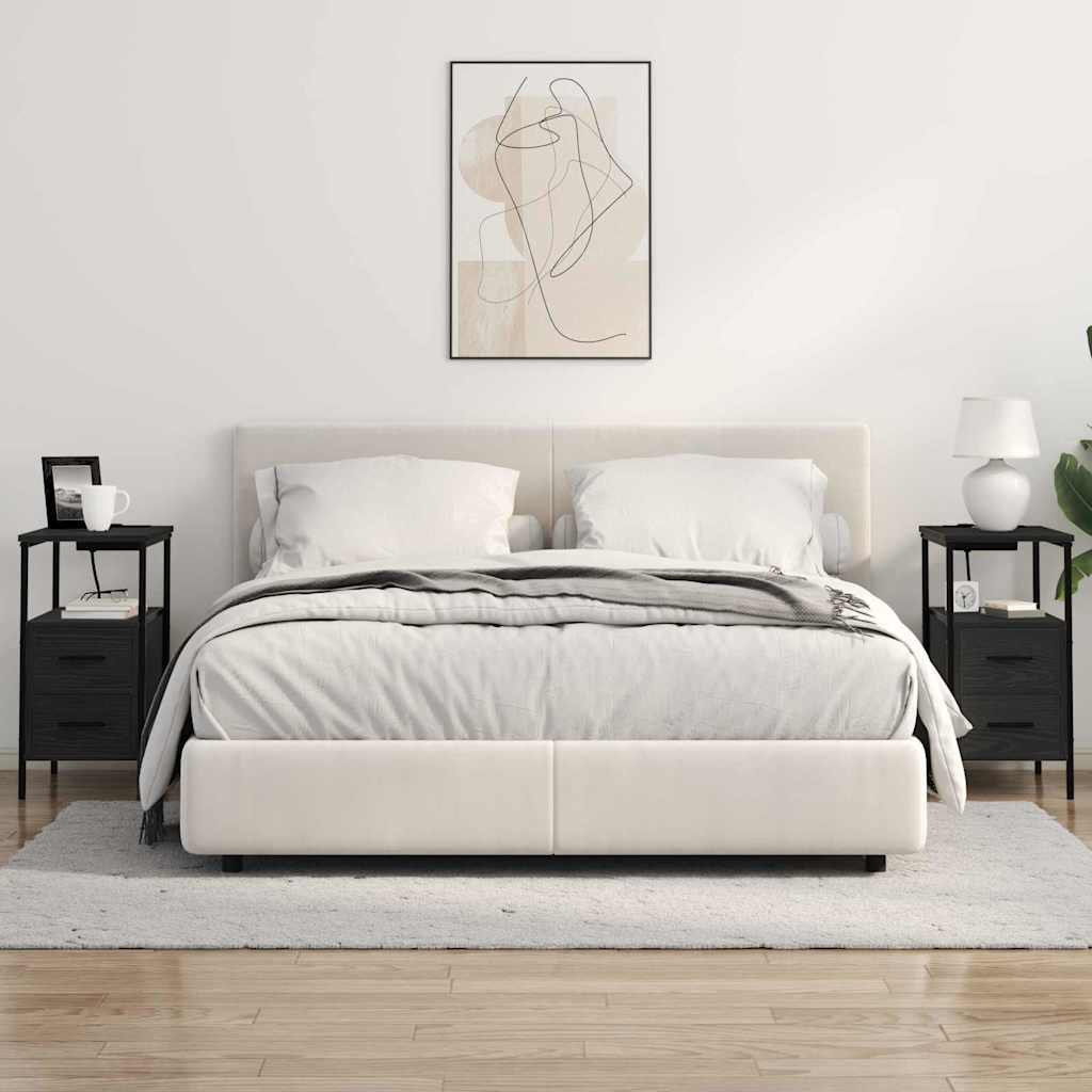 Table de chevet Chêne noir 30 x 48 x 61 cm Bois d'ingénierie