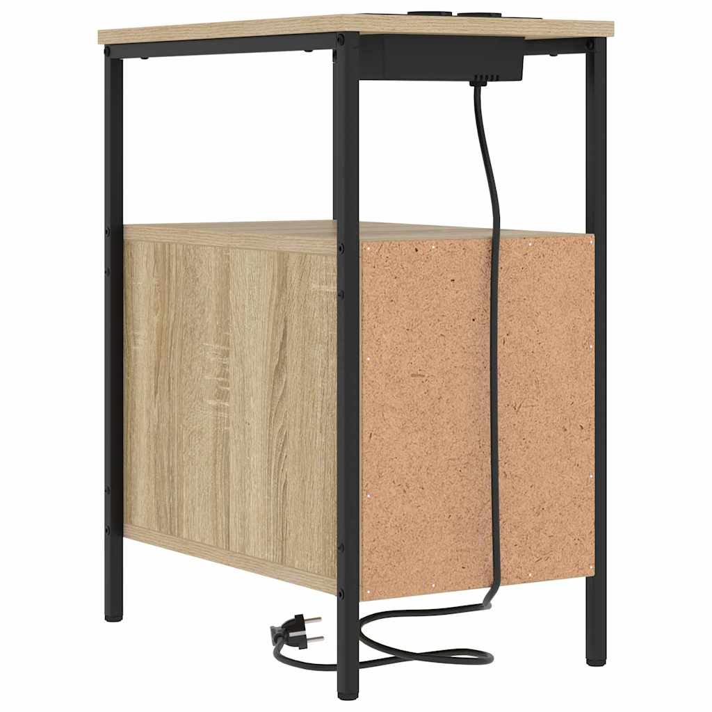 Table de chevet avec tiroir 2 pcs Chêne sonoma 30 x 48 x 61 cm
