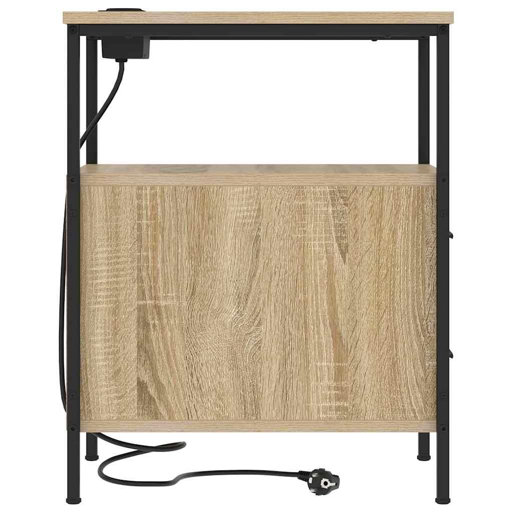 Table de chevet avec tiroir 2 pcs Chêne sonoma 30 x 48 x 61 cm
