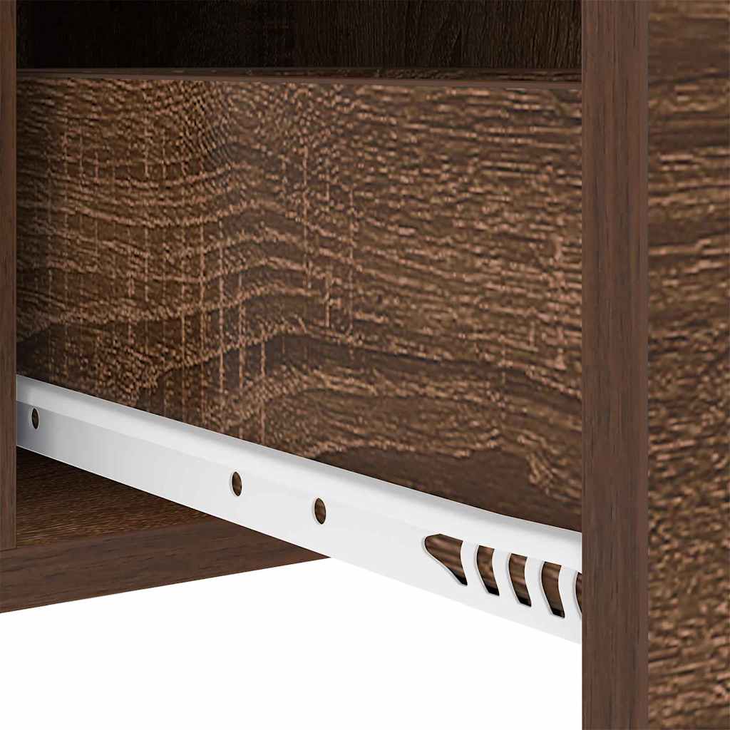 Table de chevet avec tiroir 2 pcs Chêne marron 30 x 48 x 61 cm