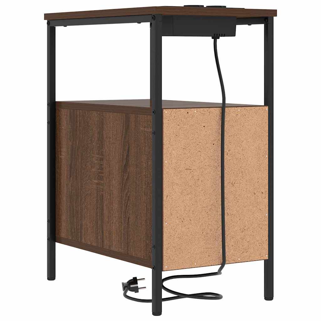 Table de chevet avec tiroir 2 pcs Chêne marron 30 x 48 x 61 cm