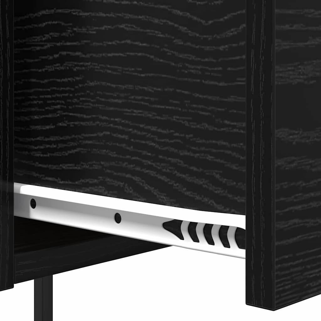Cabinet de chevet avec tiroir 2 pcs Chêne noir 42 x 41 x 56 cm