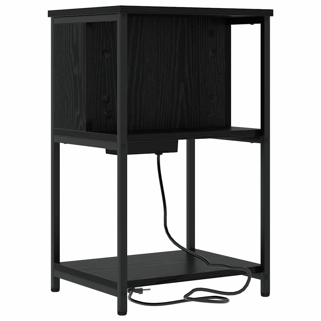 Cabinet de chevet Chêne noir 38 x 31 x 61 cm Bois d'ingénierie