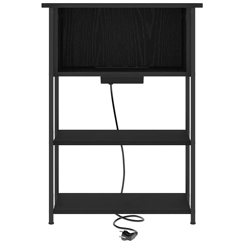 Cabinet de chevet Chêne noir 38 x 31 x 61 cm Bois d'ingénierie