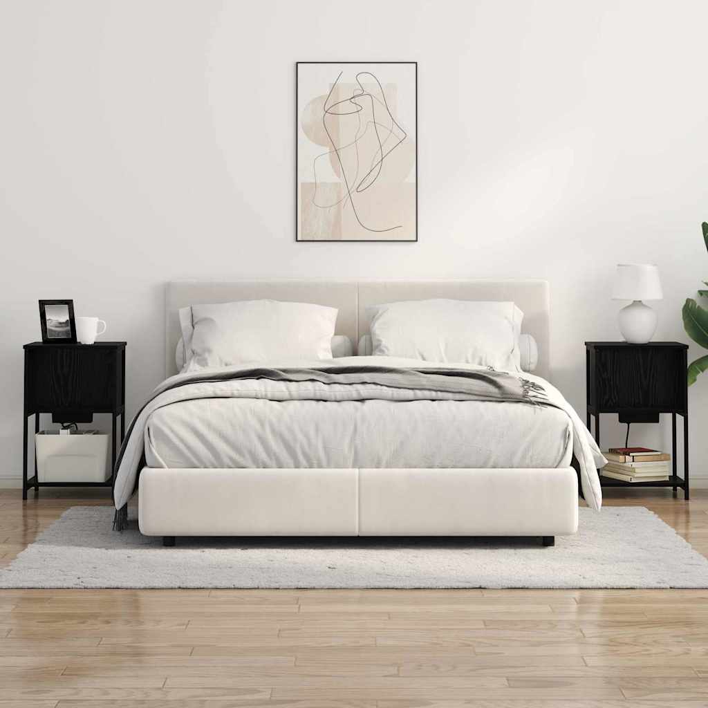 Cabinet de chevet 2 pcs Chêne noir 38 x 31 x 61 cm