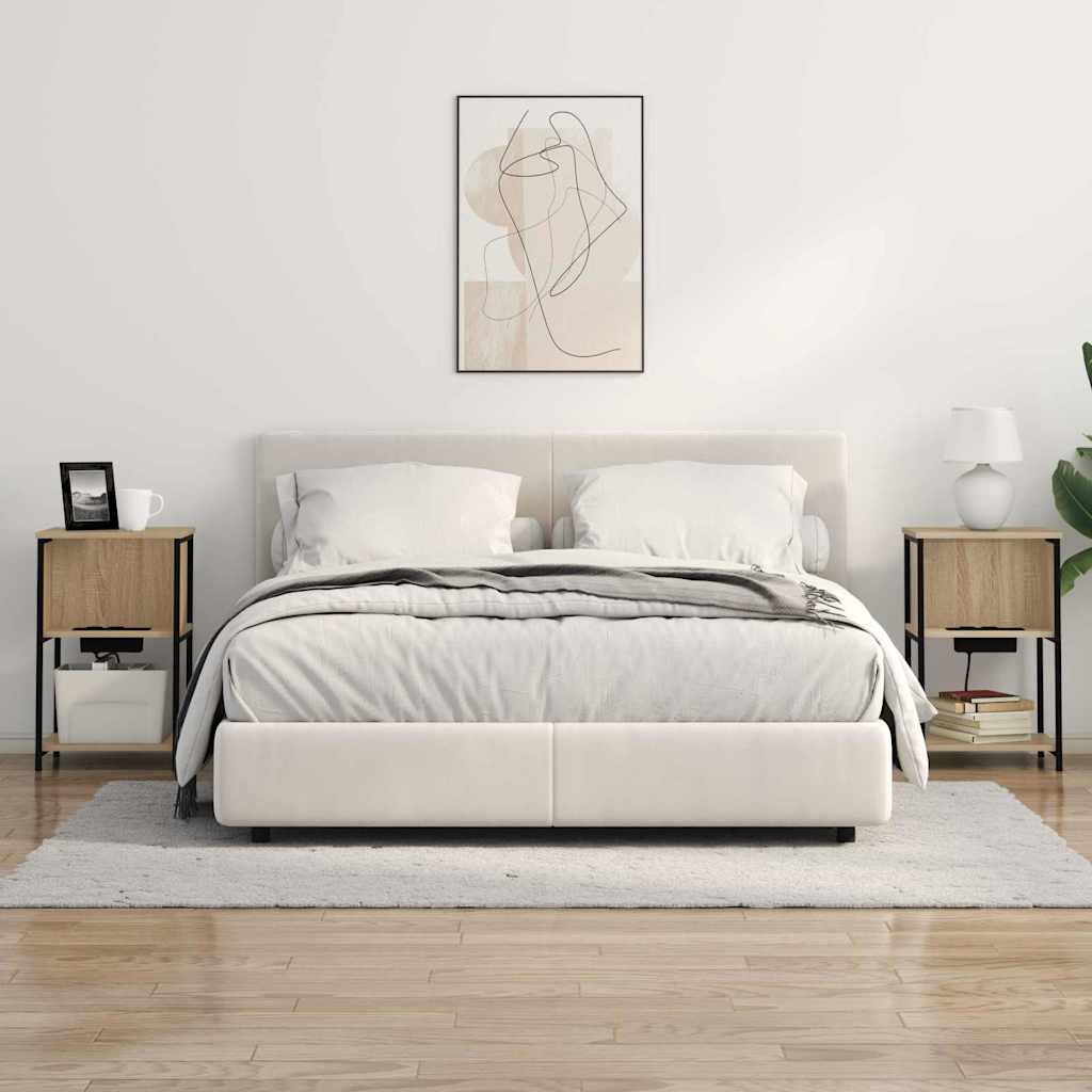 Cabinet de chevet 2 pcs Chêne sonoma 38 x 31 x 61 cm