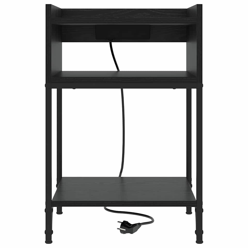Table de chevet Chêne noir 40 x 40 x 61 cm Bois d'ingénierie