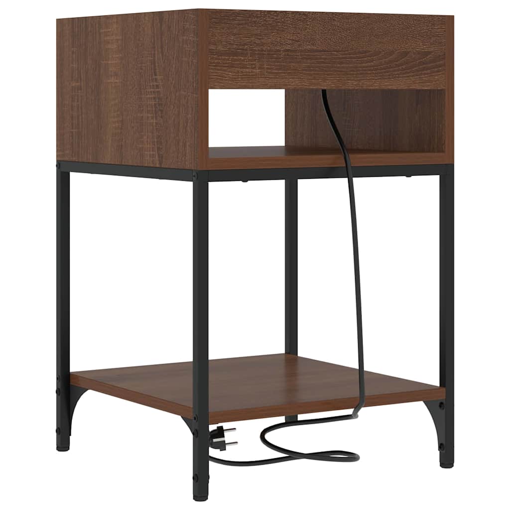 Table de chevet Chêne marron 40 x 40 x 61 cm Bois d'ingénierie