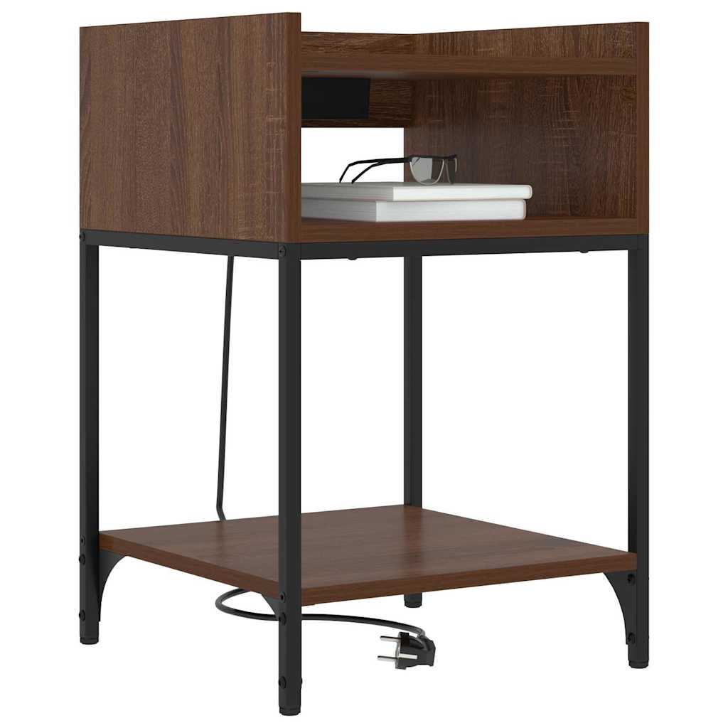 Table de chevet Chêne marron 40 x 40 x 61 cm Bois d'ingénierie
