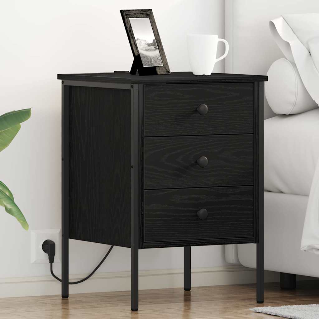 Cabinet de chevet Chêne noir 42 x 41 x 61 cm Bois d'ingénierie