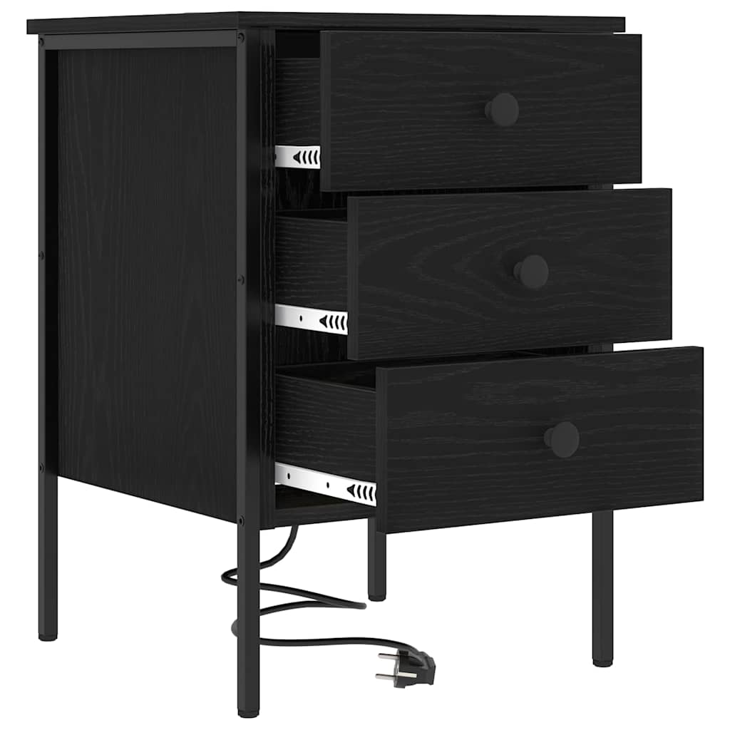 Cabinet de chevet Chêne noir 42 x 41 x 61 cm Bois d'ingénierie