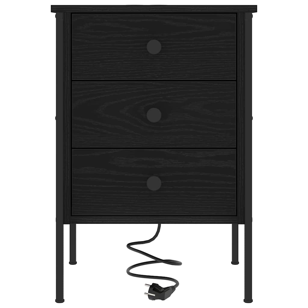 Cabinet de chevet Chêne noir 42 x 41 x 61 cm Bois d'ingénierie
