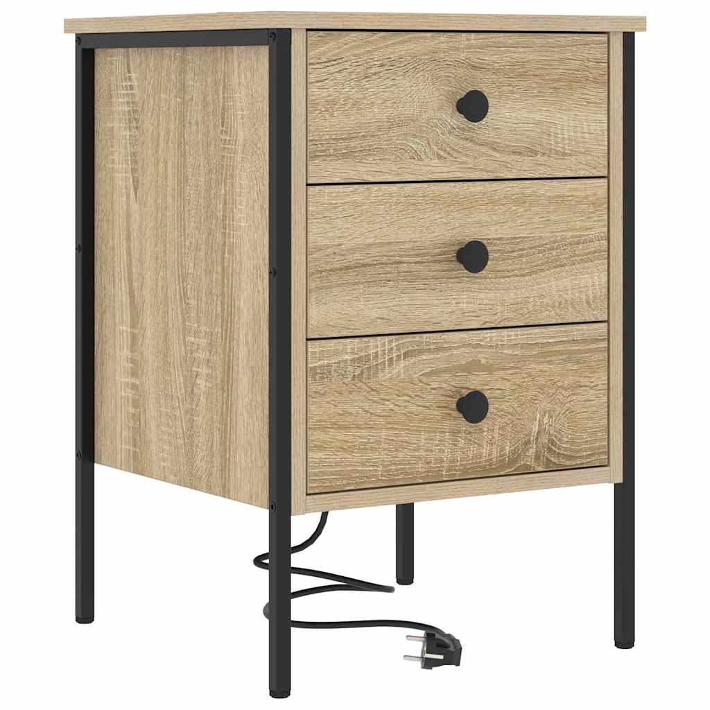 Cabinet de chevet 2 pcs Chêne sonoma 42 x 41 x 61 cm