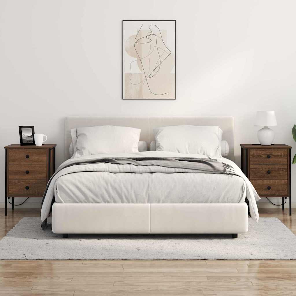 Cabinet de chevet avec tiroir Chêne marron 42 x 41 x 61 cm