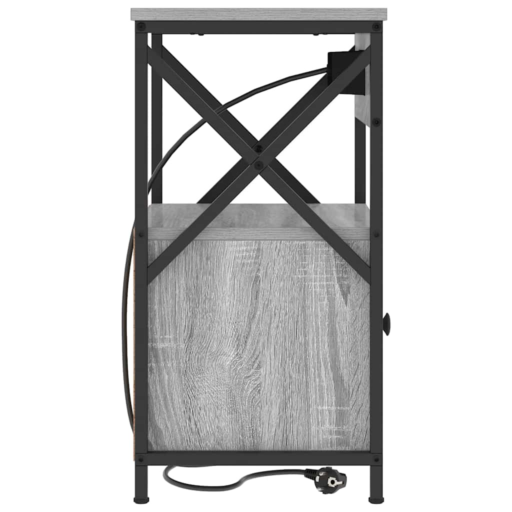 Cabinet de chevet Sonoma gris 40 x 31 x 60 cm Bois d'ingénierie