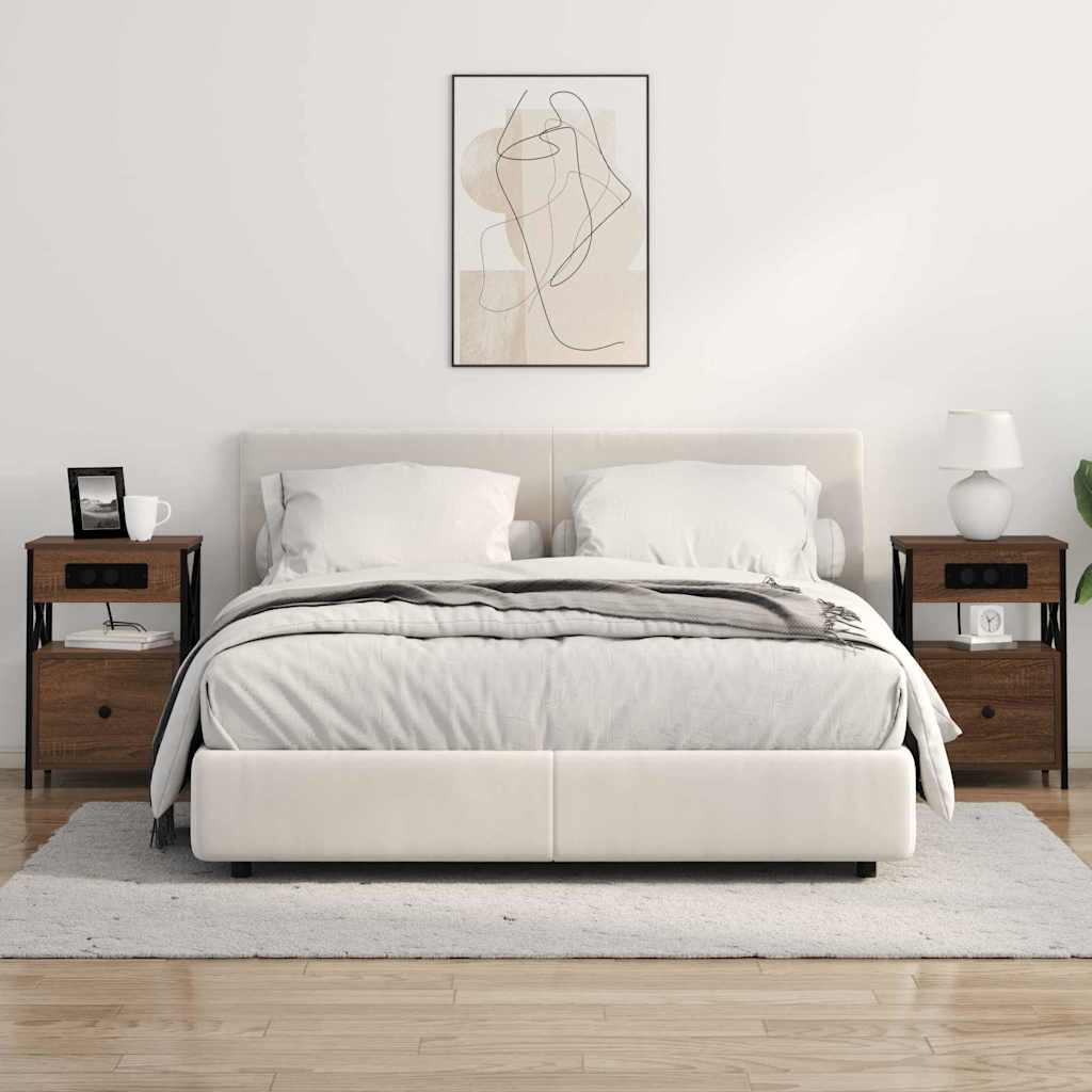 Cabinet de chevet 2 pcs Chêne marron 40 x 31 x 60 cm