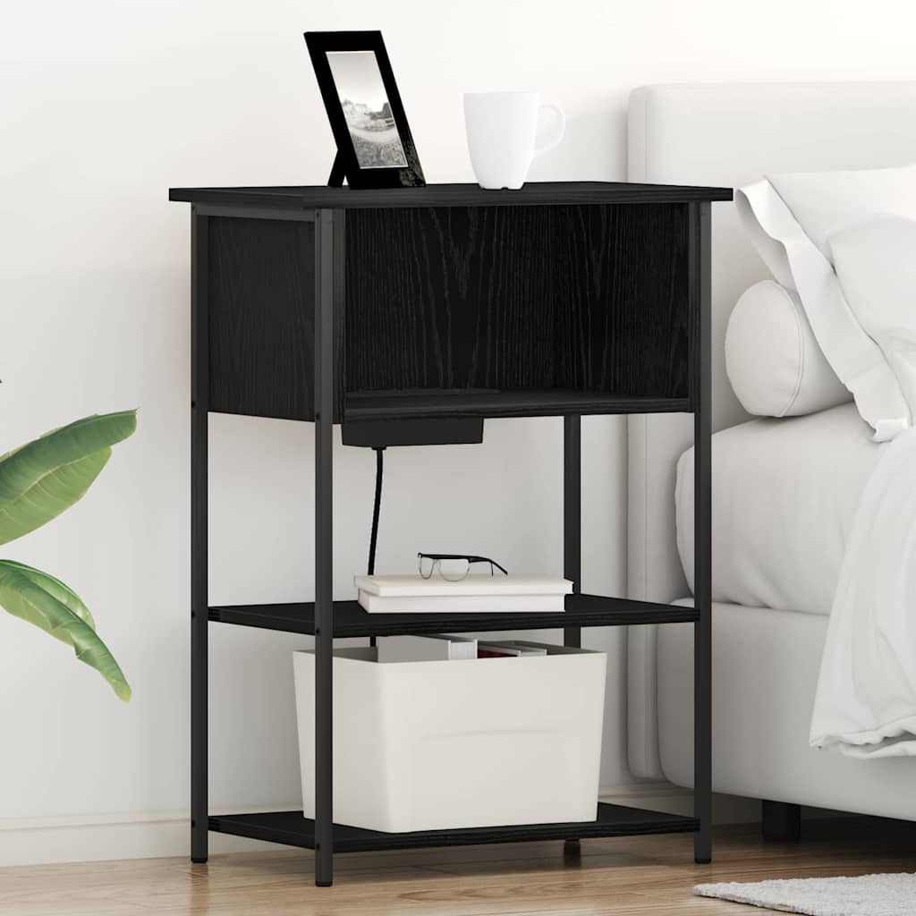 Cabinet de chevet Chêne noir 55 x 31 x 76 cm Bois d'ingénierie