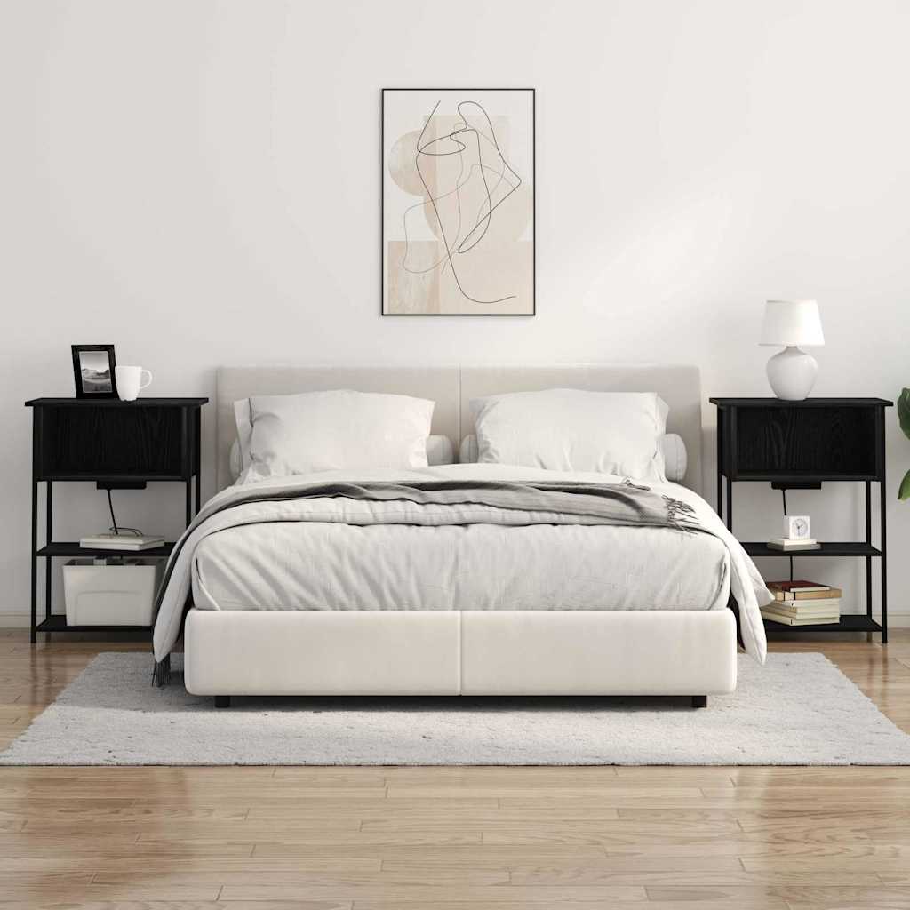 Cabinet de chevet Chêne noir 55 x 31 x 76 cm Bois d'ingénierie