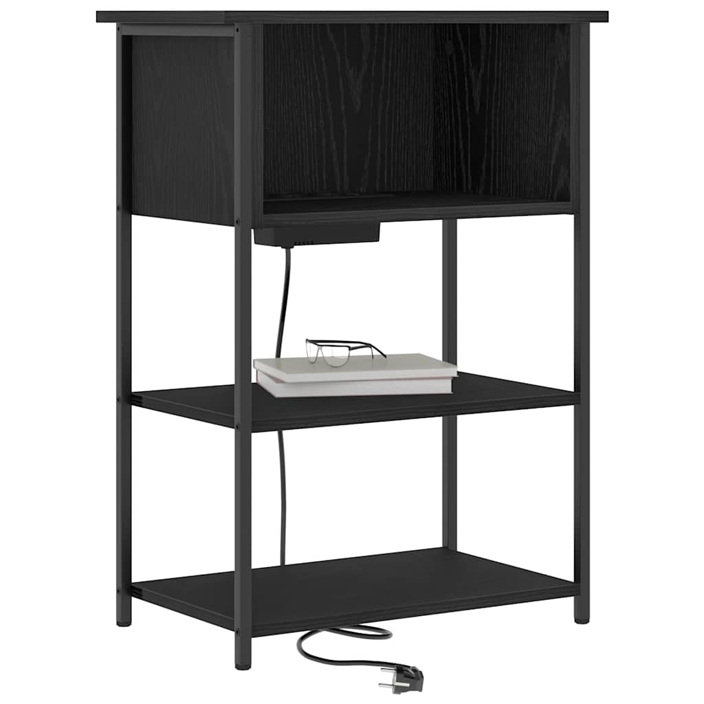 Cabinet de chevet Chêne noir 55 x 31 x 76 cm Bois d'ingénierie