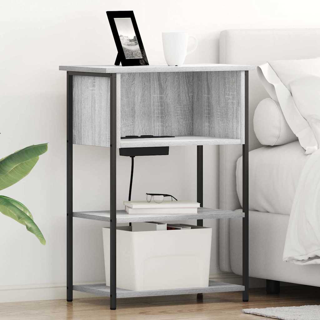 Cabinet de chevet Sonoma gris 55 x 31 x 76 cm Bois d'ingénierie